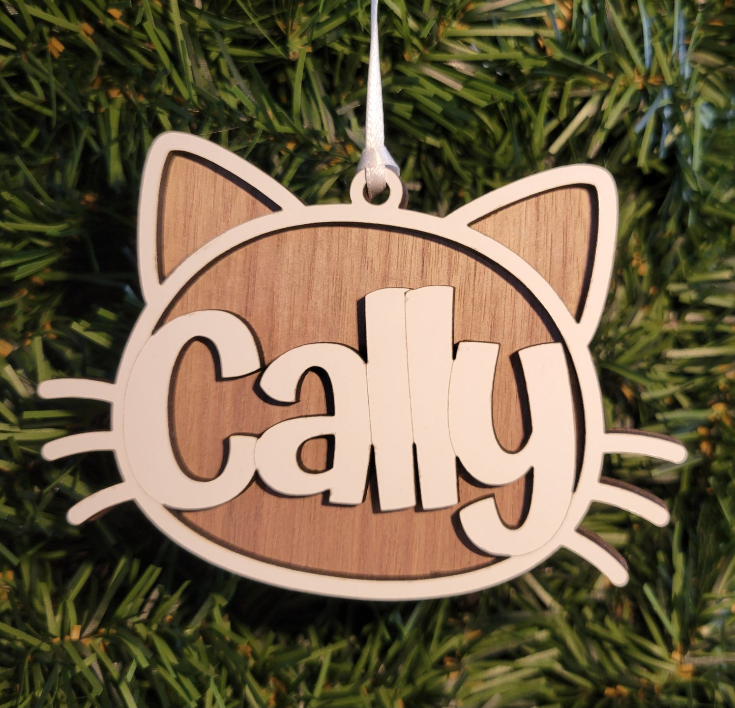 Personalized Cat Face Ornament