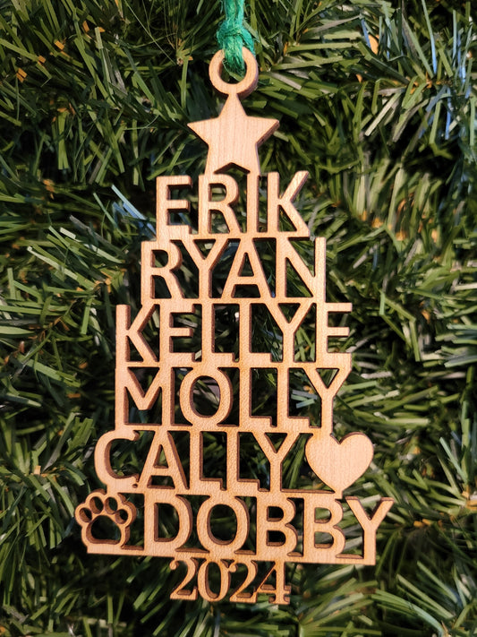 Personalized Family Tree Ornament