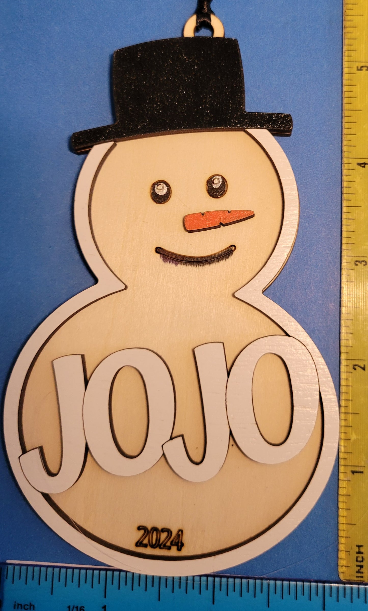 Personalized Snowgirl or Snowboy Ornament