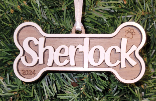 Personalized Dog Bone Ornament